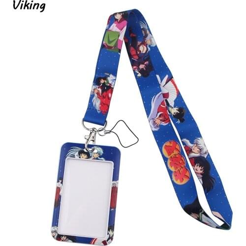 20pcs/lot G1719 Anime Lanyard Keychain keys Badge ID Mobile Phone Rope Kids Gifts Lanyard With Card Holder Cover