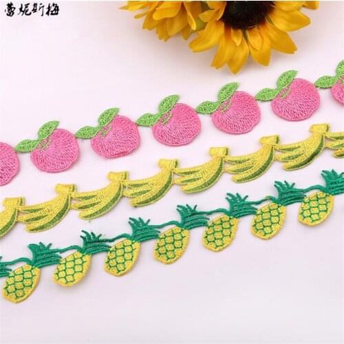 20Yards Hot sale Colorful Fruit Series Polyester Lace High Quality clothing Accessories Decorative Polyester Lace Trimming 2cm