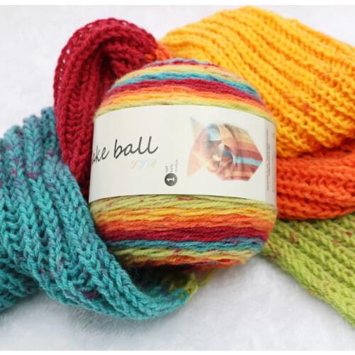 200g /ball Rainbow Thick Wool Crochet Yarn For Hand Knitting Laine Thread Needlework Scarf Sweater Blended Knitted Yarns