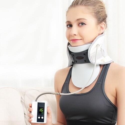 2019 Electric neck cervical traction device adjustable inflatable collar household massage Spondylosis Collar Hanging Neck frame