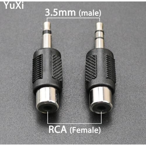 YuXi 3.5mm Mono Male to RCA Female Audio Adapter Coupler RCA Jack Connector to 3.5 MM Plug Adapter Audio RCA Plug