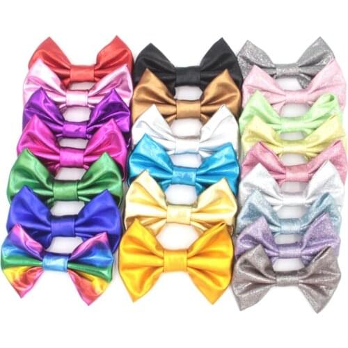 110pcs/lot 4" Messy Metallic Bows (NO Clips) for Baby Headband,Children Hair Bow Kids Hair Accessories ePacket/CAPA Free