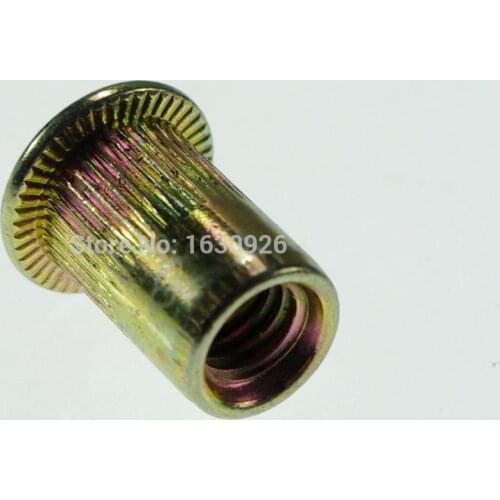 Free shipping 50 pieces Flat Head Metric Steel M4 Blind Insert Rivet Nut Rivnut Freeship