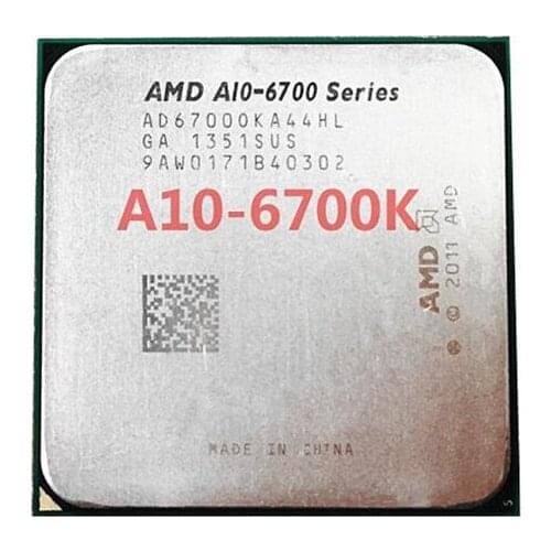 Free shipping A10 6700 A10-6700K original test 100% work well 3.7Ghz 65W Quad-Core CPU AD67000KA44HL Socket FM2