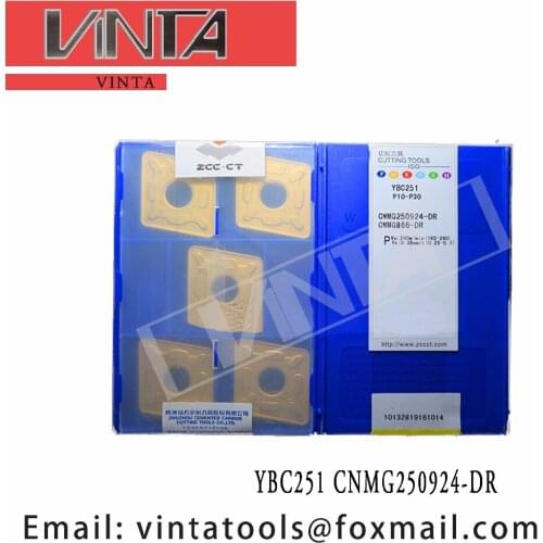 Free shipping high quality 10pcs/lots YBC251 CNMG250924-DR cnc carbide turning inserts
