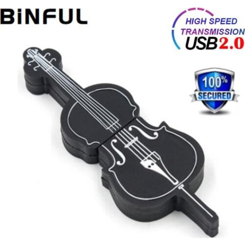 BiNFUL ViolinGuitar Pen Drive Musical Usb Flash Drive 32GB Flash Memory Card 4GB 8GB 16GB Pendrive 64GB 128GB 256GB Thumbdrives