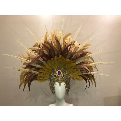 Brazil Rio Spanish Cuba Santiago Havana Venice Dionysia carnival Float Mask dress masque ball costume samba plumage plume Headd