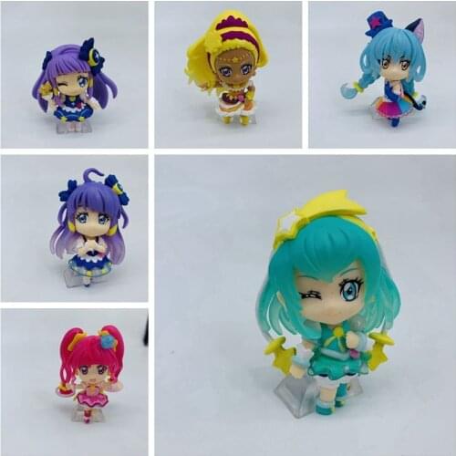 Genuine Bandai Pretty Cure Figure Q version Cure Black Cure White PVC Action Figure Collection Anime Precure Model Capsule Toys