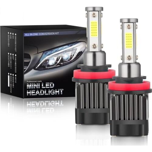 Factek 2 pcs Car Headlights Bulb LED H4 H7 H1 H3 H11 H13 H27 880 HB3 HB4 9004 9007 12000Lm Ice COB 6500K 4500K Auto Fog Light