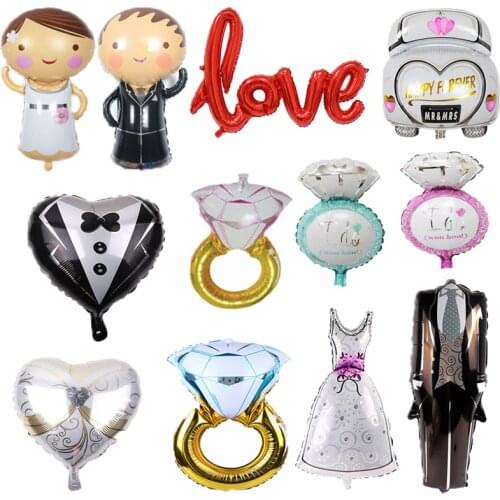 18inch Wedding Decoration Foil Balloons Just Married Romantic Wedding Dress Balloon Bridal To Be Engagement Baloon