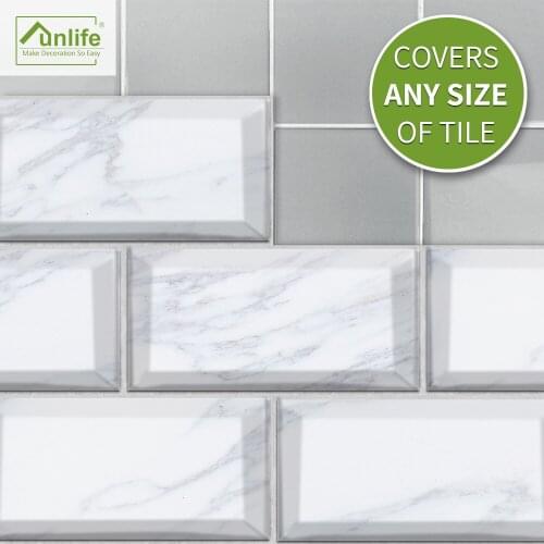 Funlife®White Marble sticker Wallpaper Decorative Removable DIY Peel & Stick Eco-friendly pvc Bathroom Kitchen Backsplash Floor