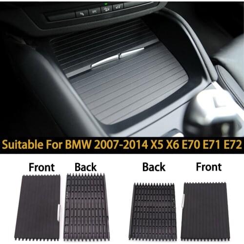 Interior Car Drink Water Cup Holder Cover Trim Zipper Rolling Curtain For BMW X5 X6 E70 E71 E72 2007-2013