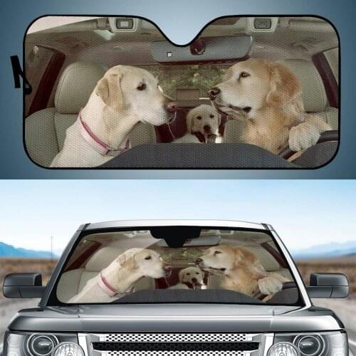 Labrador Dog Cute Car Accessories UV Protect Foldable Windshield Sun Shade for Front Windows Protect Car Interior Sunshade 2020