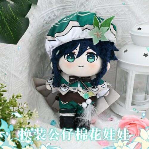 Cute Game Genshin Impact Venti 20cm Plush Doll With Clothes Toy Body Soft Cosplay Birthday Gift MTS Pre-Order in Oct