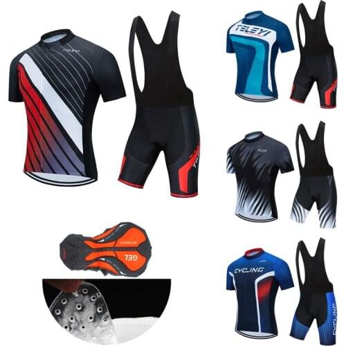 Men Sport Bicycle Clothing BIB Shorts 2021 Summer Cycling Jersey Set MTB Suit Male Road Bike Clothes Pro Team Dress Skinsuit Kit