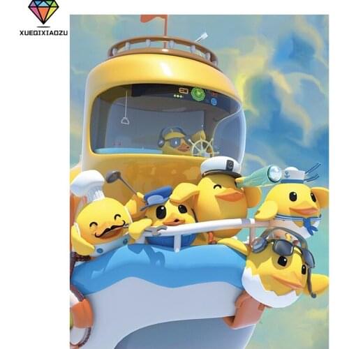 XUEQIXIAOZU DIY 5D Diamond Painting Full Round Diamond Cartoon Toys Picture Cross Stitch Mosaic Picture Rhinestones Embroidery