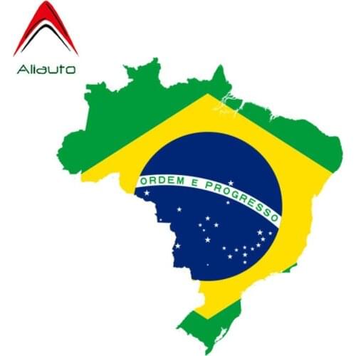 Aliauto Brazil Flag Motorcycle Car Sticker Creative Waterproof Reflective Decal Automobile Motorcycles Accessories,15cm*14cm