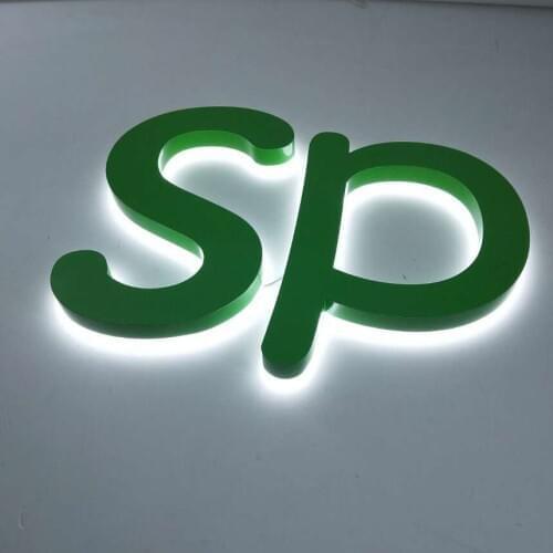 3D outdoor advertising channel letters stainless steel backlit sign letters