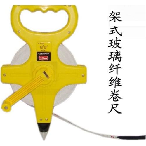 Yellow ABS newest material imported nylon fibreglass 30M metric tape measure retractable NO.01902 freeship