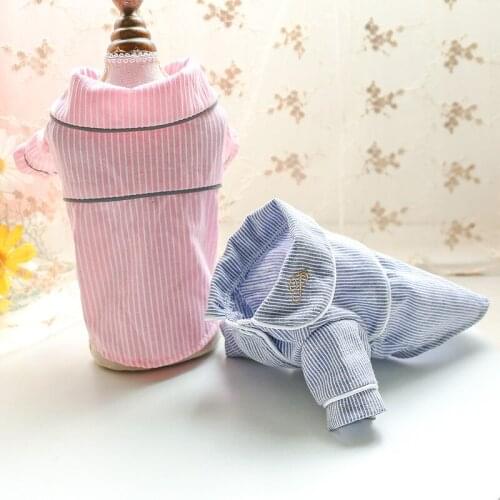 Dog Cat Dress Vest Summer Clothes Thin Striped shirt Pet Puppy Spring/Summer Dress Design 5 Sizes