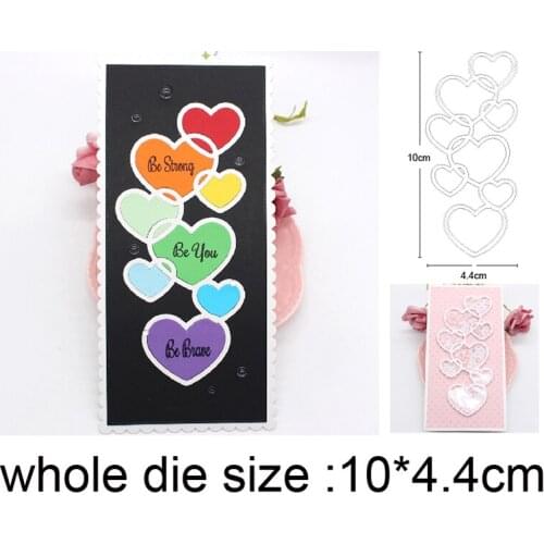 Craft dies Christmas Heart Border Metal Cutting Dies For DIY Scrapbooking dies Stamp Cards Decor Embossing Folder Stencils dies