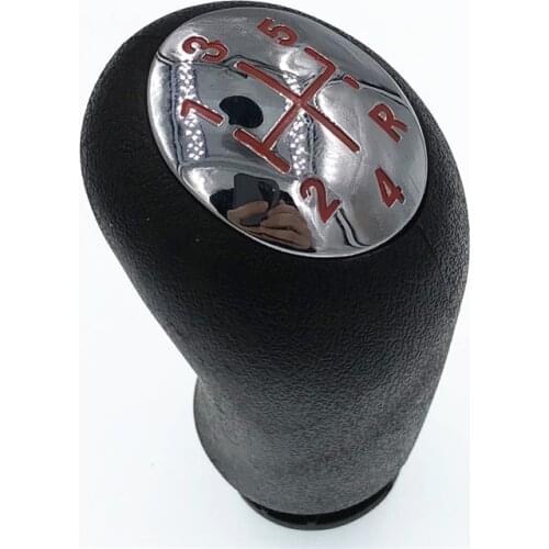 5 Speed High Quality Car Gear Stick Shift Knob Lever Handle Head For Renault Clio III MK3 Megane Scenic MK2 2003-2009 Red Line