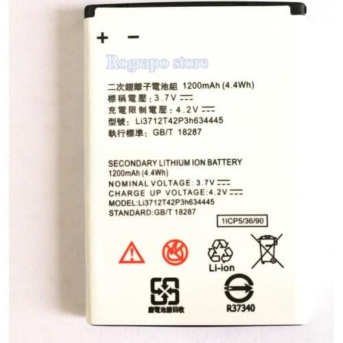 3.7V 1200mAh Replacement Battery For ZTE V815W Li3712T42P3h634445 Bateria Batterie Baterij Cell Mobile Phone Batteries