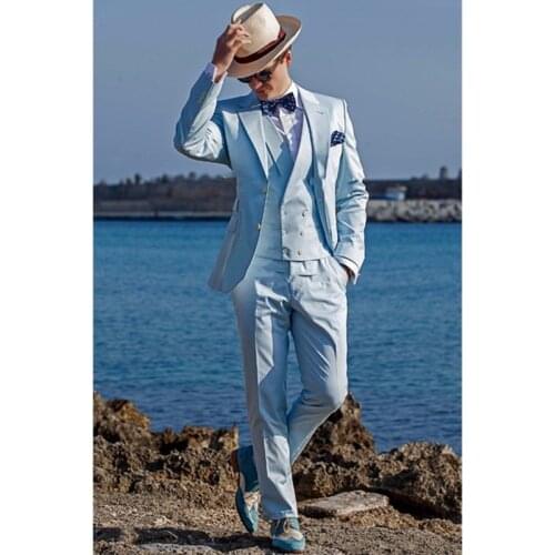 New Arrival Groomsmen Notch Lapel Groom Tuxedos Men Suits Wedding Best Man Blazer suit ( Jacket+Pants+Tie+Vest )