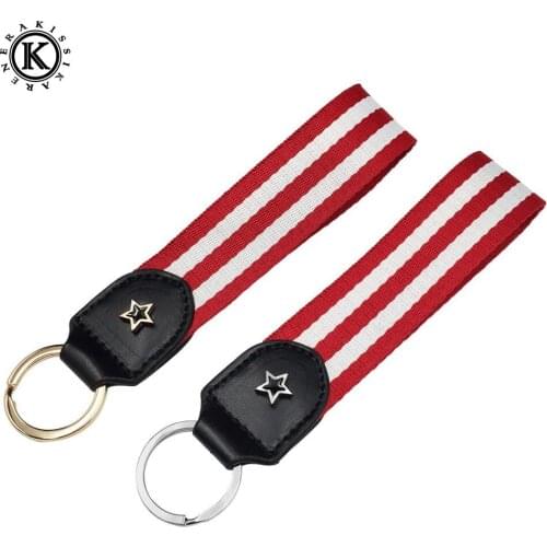 Stylish Key Ring Ribbon Strap Fashion Bag Straps with Star Rivets Totes Strap Zip Puller High Quality Bag Parts