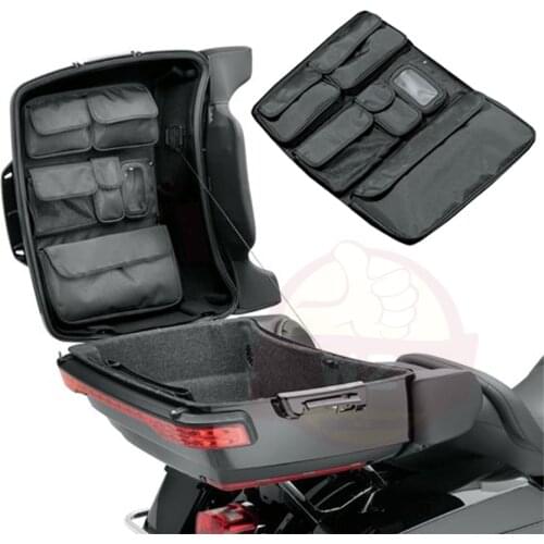 Motorcycle Tour-pack Lid Adjusted Liner Pocket Storage Organizer Saddle Tools Bags For Harley Touring Street Glide Road King FLH