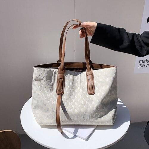 Fashion designer Shoulder Bags Retro Casual Women Totes Shopping Bag Female Leather letter large Handbag for Women 2021