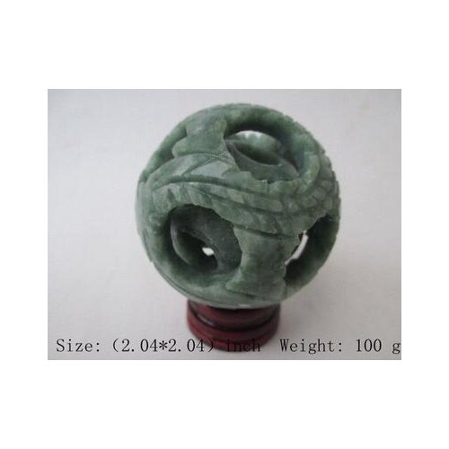 Free shipping FREE Shipping Chinese hand carved jade jade dragon Ssangyong play pearl/stents Mascot Arts and Crafts