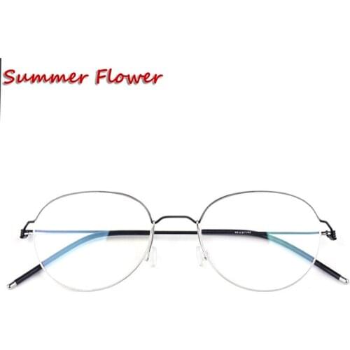 Ultra Light Men Round Frame Titanium Fashion Top Quality Optical Eyeglasses Prescription Glasses for Women