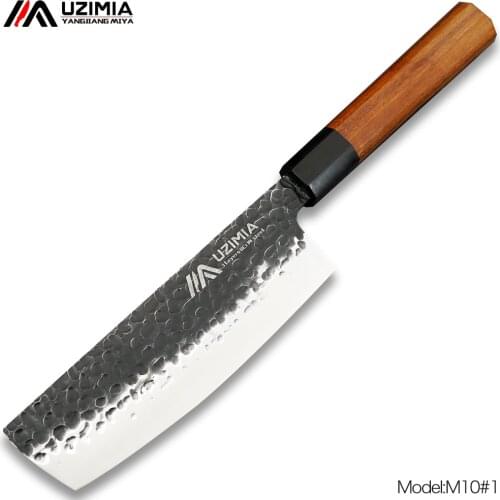 UZIMIA Handmade Forged 3Layers 8Cr Steel Japanese Chef Knife Kitchen Knives Cleaver Knife Sushi Knife Cooking Tools Sharp M10#1