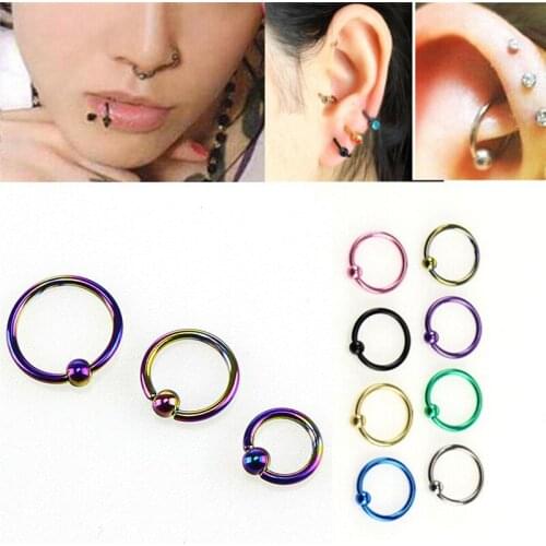 8Pcs/Set Body Piercing Jewelry Nose Ear Lip Bar Nipple Rings Cartilage Piercing Jewelry