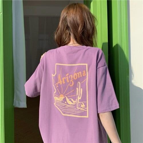 Summer 2021 Japanese Kawaii Hawaiian Vacation Style Womens Tee Shirt Cotton Korean Style Aesthetic Urban Harajuku Girl Top