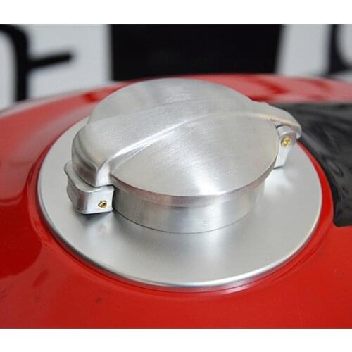 Cafe Racer Petrol Fuel Gas Tank Cap For BMW R Nine T R 9T "Matt" Silver/Black ring