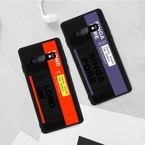 Vintage Art Label Black Soft Phone Case for Samsung S21 S20 A11 S10 S10E S9 S8 Plus Lite Note10 Note20 Ultra TPU Cover