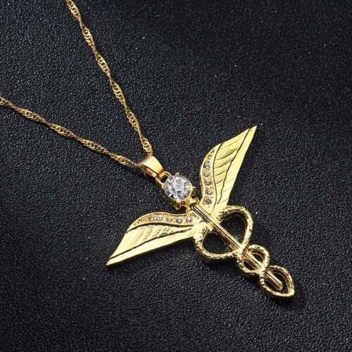 Cxwind Fashion Snake Wing Pendant Necklace For Women Girl Chain Choker Statemenet Animal Cross Charm Necklace Jewelry
