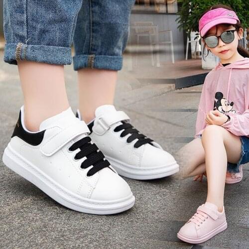 Korean Version Childrens Small White Shoes Pink Casual Sports Shoes Toddler Girl Sneakers Non-slip Multi Size Kids Shoes