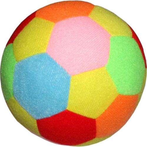 17cm Baby Balls Rainbow Rattle Football Toy with Rattle, Small Colorful Plush Ball for Newborn Infant Toddler