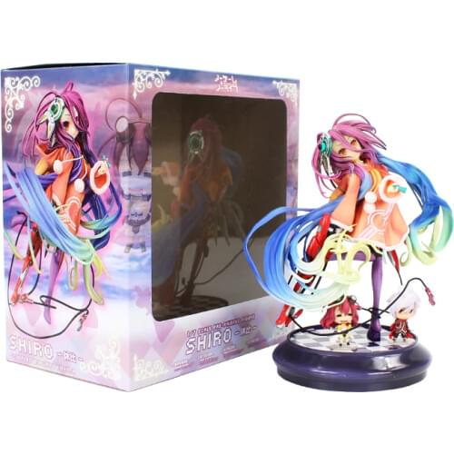 Anime Huby Dora NO GAME NO LIFE Zero GAME LIFE White 3 Generation Poker PVC Action Figure Collectible Model Toy
