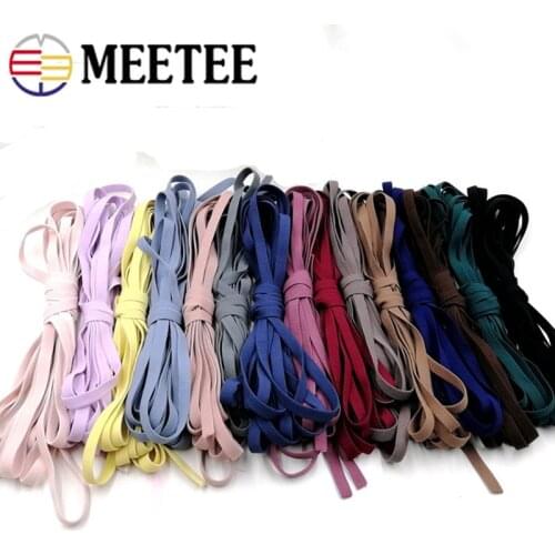 Meetee 10/20M 8mm Nylon Elastic Band High Elastic Rubber Band for Hair Bands DIY Garment Bra Strap Strech Webbing Sew Material