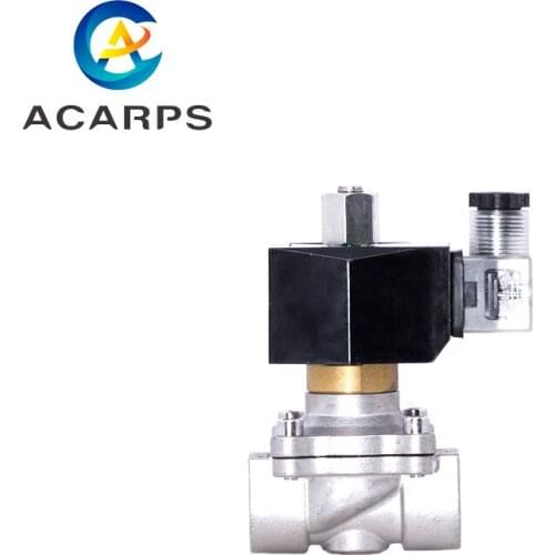 1/2" Stainless Steel Normally Open Solenoid Valve IP65 Pipe Control Switch Valve Water Valve 220V 110V 24V 12V