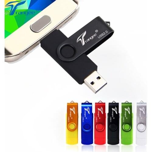 Trangee USB flash Drive 8GB 16GB 32GB Pendrive Meta OTG USB 2.0 Flash Stick External Storage for Smart phone