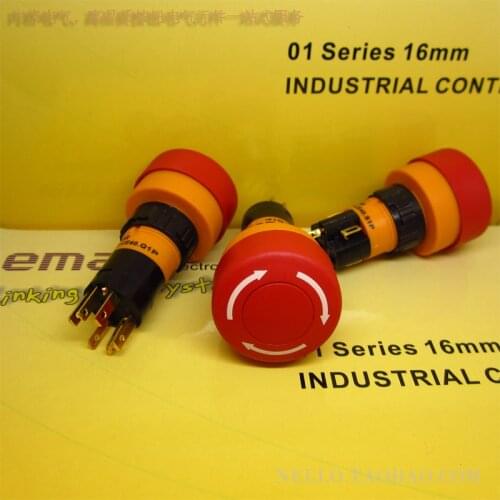 [SA]Imam EMA 16mm emergency stop button switch 01S-CE40.Q / S1P 1a1b not illuminated--10pcs/lot