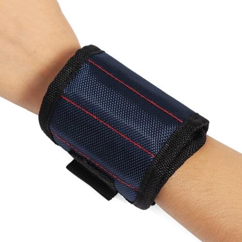 Polyester Magnetic Wristband 6pcs Strong Magnets Portable Bag Electrician Tool Bag Screws Drill Holder Repair Tool Belt