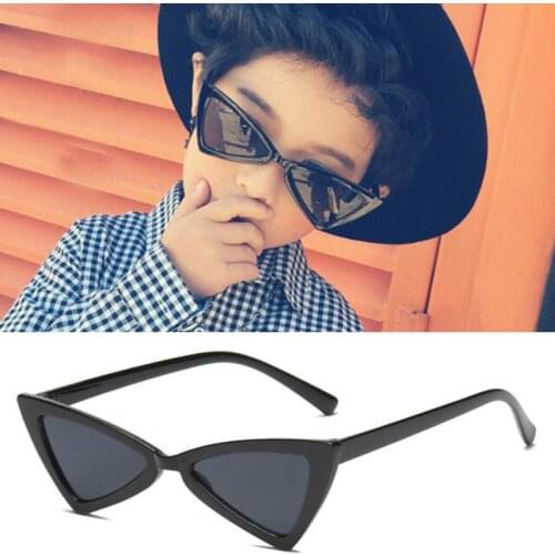 Fashion Style Kids Vintage Cat Eye Children Sunglasses Triangle Shaped Boys&girls Brand Cute Sunglasses Baby Oculos