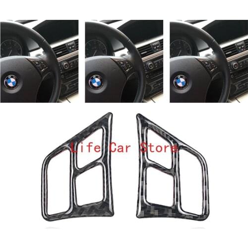 For BMW E90 2005-2011 Steering Wheel Button Frame Interior Sticker