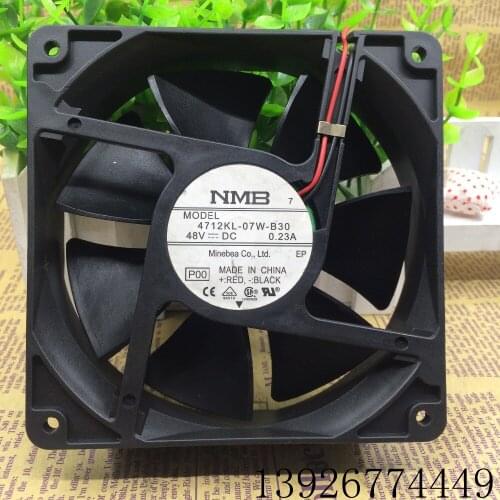 NMB-MAT 4712KL-07W-B30 DC 48V 0.23A 120x120x32mm 2-wire Server Cooling Fan